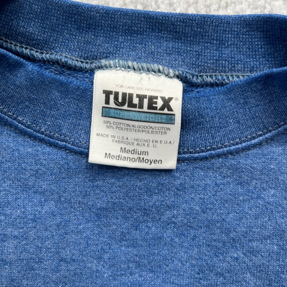 Vintage Tultex Disney Winnie the Pooh Blue Crew Neck Sweatshirt Size M - Picture 3 of 10